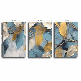 Wallity Conjunto de 3 Lienzos Decorativos Multicolor 45 x 70 cm